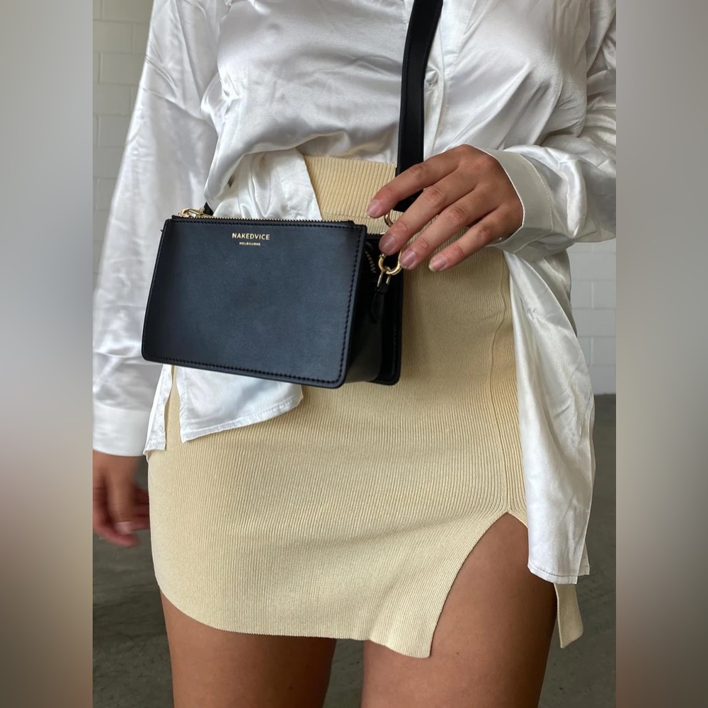 Beige Mini Skirt